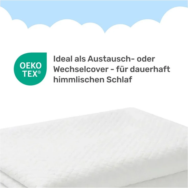 Dailydream, Topper Ersatzbezug Matratzentopper Pure, 3-seitiger Reisverschluss, allergiker geeignet, waschbar – Bild 4