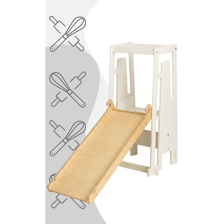 Tuki Entdeckerset - Lernturm + Rutsche mit Maltafel Arctic – Bild 2