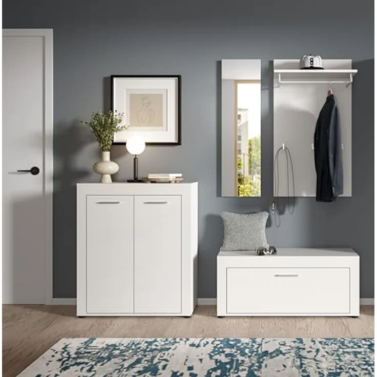 xonox. home Garderobe Jam X8BA9G03 Garderobenkombination Garderoben-Set in weiß, ca. 200 x 191 x 35 cm – Bild 7