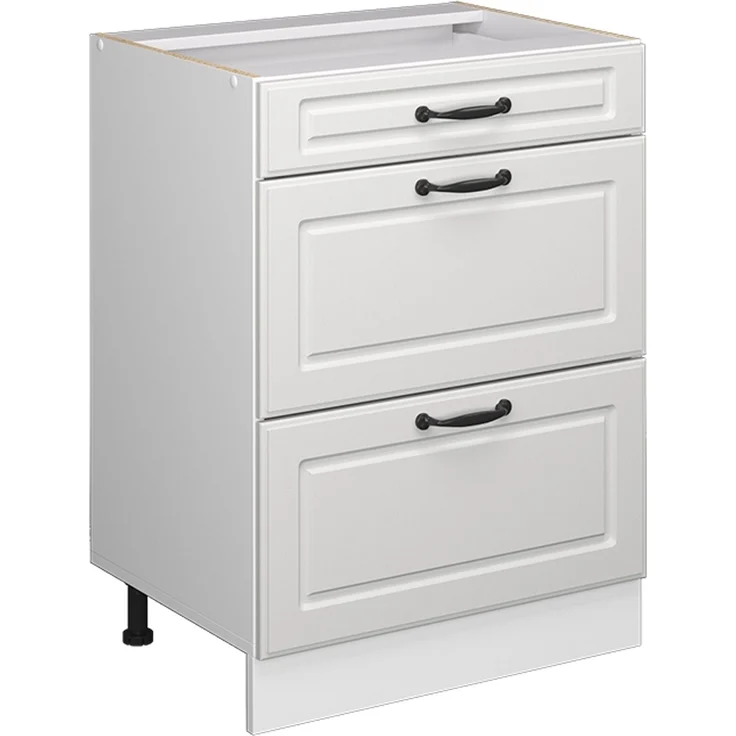 Küchenfront R-Line Weiß Landhaus 59.6 x 71.3 cm Möbelfront für den Schubladenunterschrank Vicco – Bild 5
