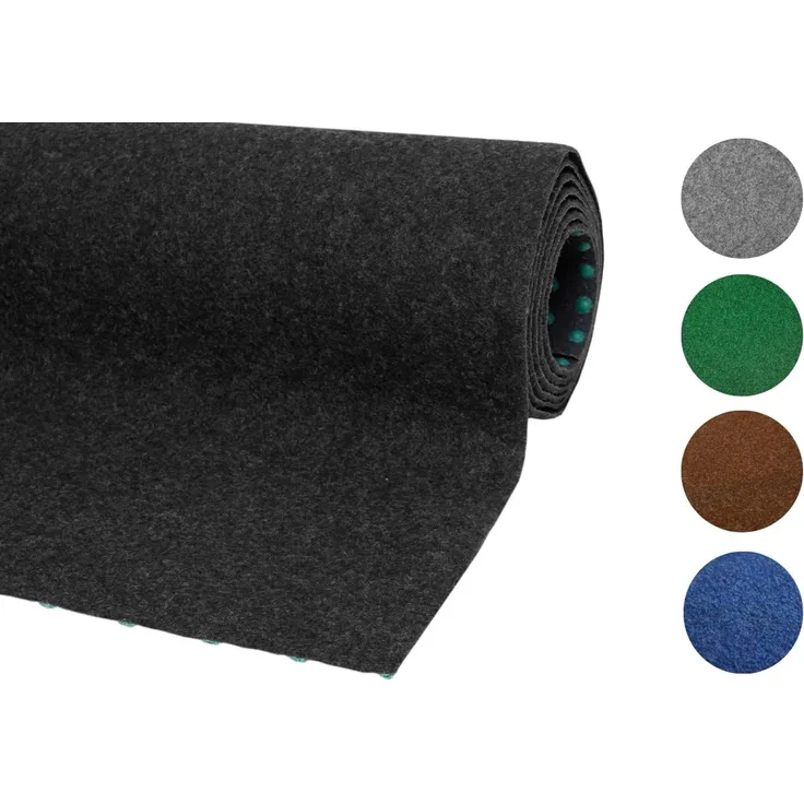 misento Kunstrasen Outdoor Teppich - wetterfester Rasenteppich für Balkon, Terrasse & Garten - leicht zu verlegen - 133x300 cm, Anthrazit