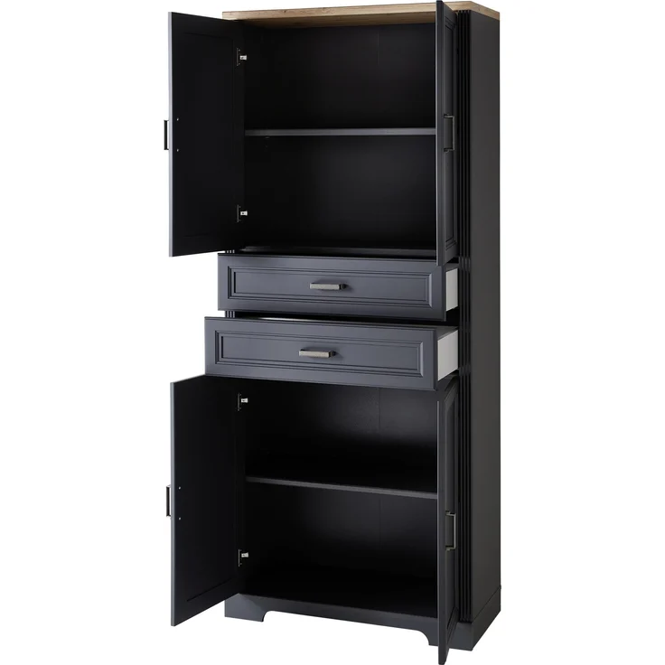 Büroschrank Stauraumelement JASMIN 02 Graphit Artisan Eiche – Bild 2