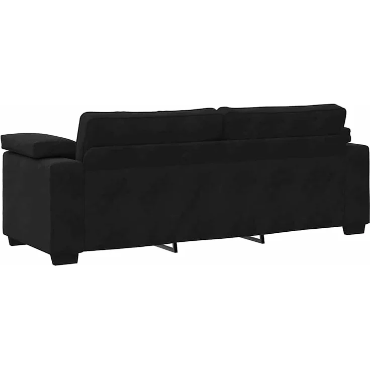vidaXL 3-Sitzer-Sofa Schwarz 220x77x82 cm Samt 4105282 – Bild 5