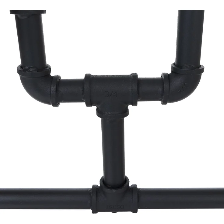 Raumteiler mit Regal HWC-P10, Wohnregal Ablageregal, Industrial Metall Melamin MVG 203x80x20cm ~ schwarz – Bild 5