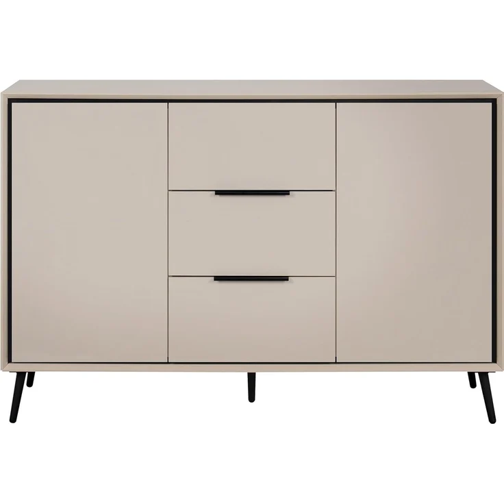 Newroom Kommode Serano, Sideboard Schrank mit Türen Aufbewahrungsschrank für Wohnzimmer F...