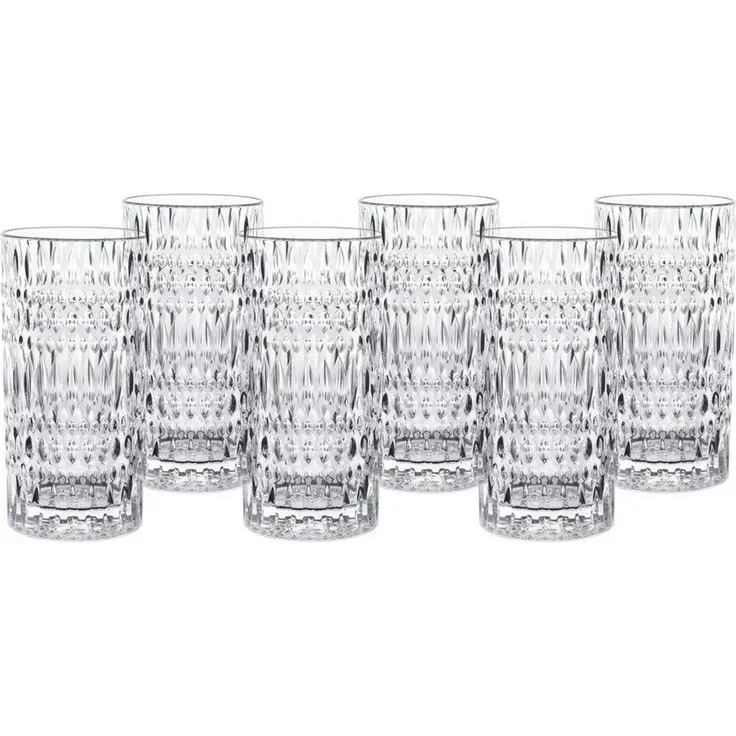 Nachtmann Glas Ethno 105398, Kristallglas, Kristallglas, spülmaschinenfest 6er-Set