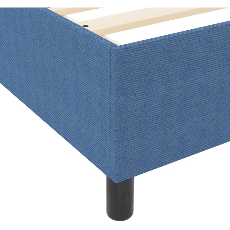 vidaXL Plattformbettgestell Blau 120 x 200 cm Cordstoff 3337405 – Bild 8