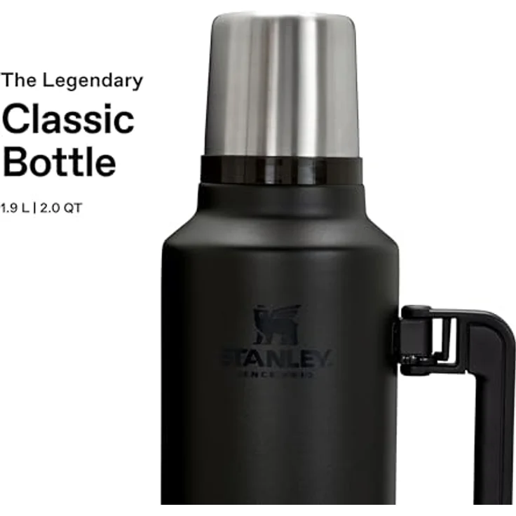 Stanley Classic Legendary 1.9L - Hält 45 Stunden Heiß Oder Kalt - Edelstahl - BPA-Frei - Spülmaschinenfest - Black 2.0 – Bild 4