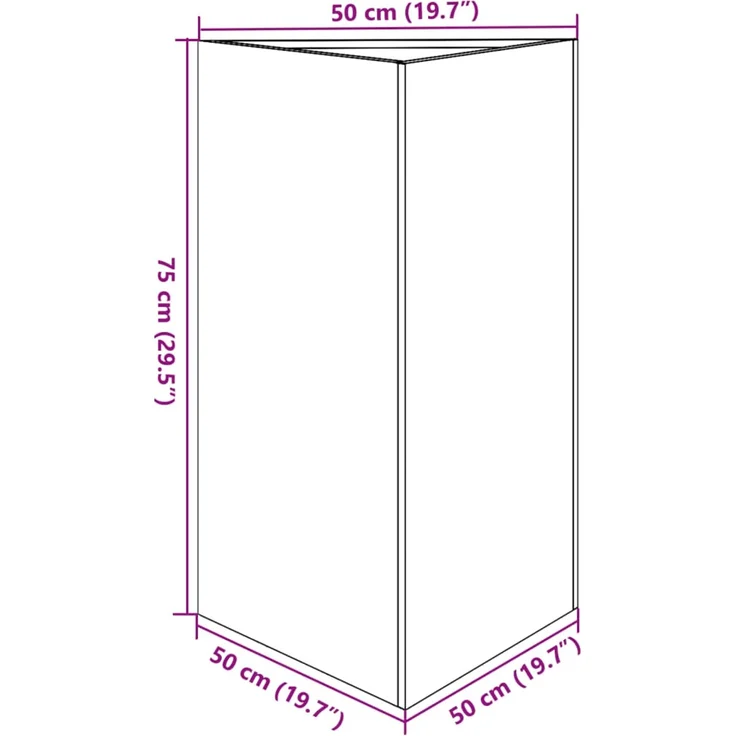 vidaXL Pflanzkübel Dreieckig 50x43x75 cm Verzinkter Stahl 851181 – Bild 9