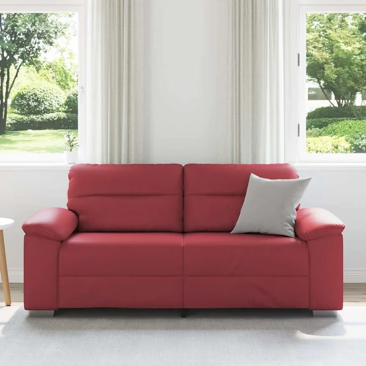 vidaXL 2-Sitzer-Sofa Weinrot 180x81x84 cm Kunstleder 4105341 – Bild 2