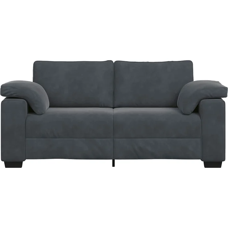 vidaXL Zweisitzer-Sofa Dunkelgrau 180x77x82 cm Samt 4105268 – Bild 3