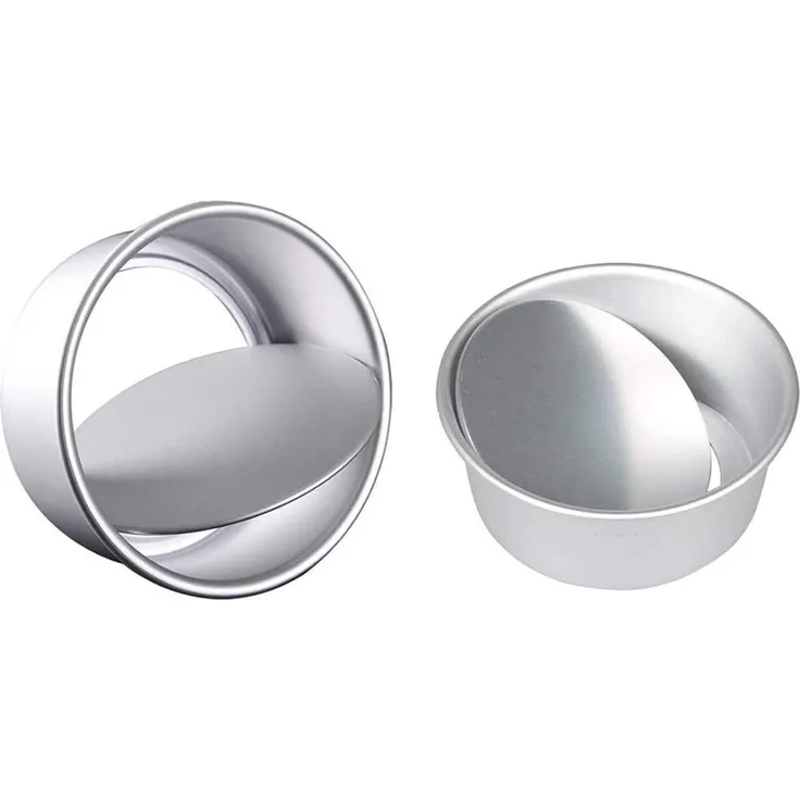 Mirrwin Tortenform Backform Set Aluminium Antihaft 6 Zoll 8 Zoll Silber