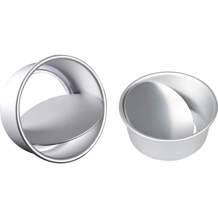 Mirrwin Tortenform Backform Set Aluminium Antihaft 6 Zoll 8 Zoll Silber – Bild 1