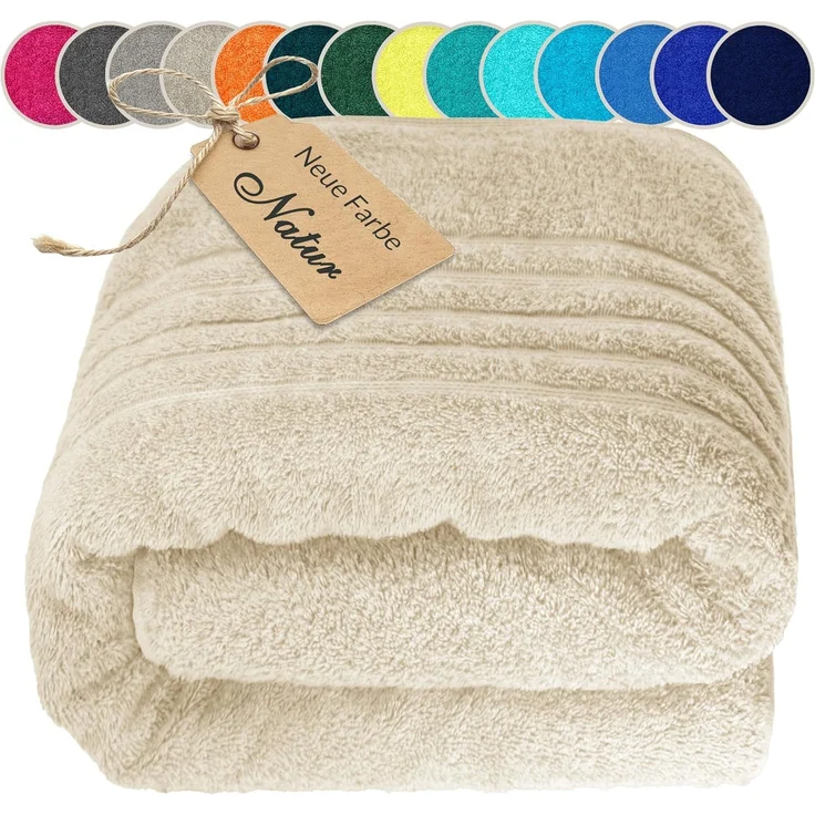 Lashuma Saunatuch XXL Handtuch London, Frottee (1-St), Badetuch Damen & Badehandtuch Herren 100x200 cm - Saunahandtuch 80x220