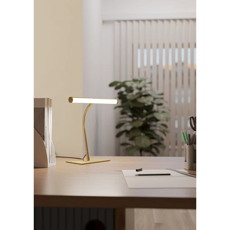 EGLO Tischleuchte RICCIONE BHT 19x39.50x30 cm gold Tischlampe Klemmleuchte Schreibtischleuchte Schreibtischlampe – Bild 2