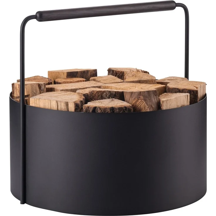 blomus 'ASHI' Feuerholz-Korb, Stahl schwarz, 45 x 22.3 x 45 cm – Bild 2