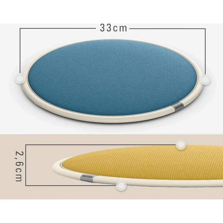 Interstuhl UPis1 Premium Sitzkissen - Besonders bequemes Stuhlkissen perfekt geeignet für Hocker, Stühle, Bänke und Fußböden - Perfekt UPis1 Bürohocker (ECO Anthrazitgrau) – Bild 2