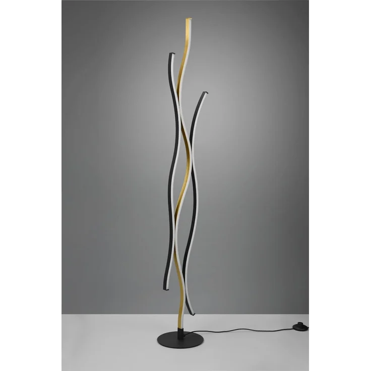 LED Stehleuchte BLAZE dimmbar Lichtfarbe einstellbar Schwarz Gold, Höhe 138cm – Bild 5