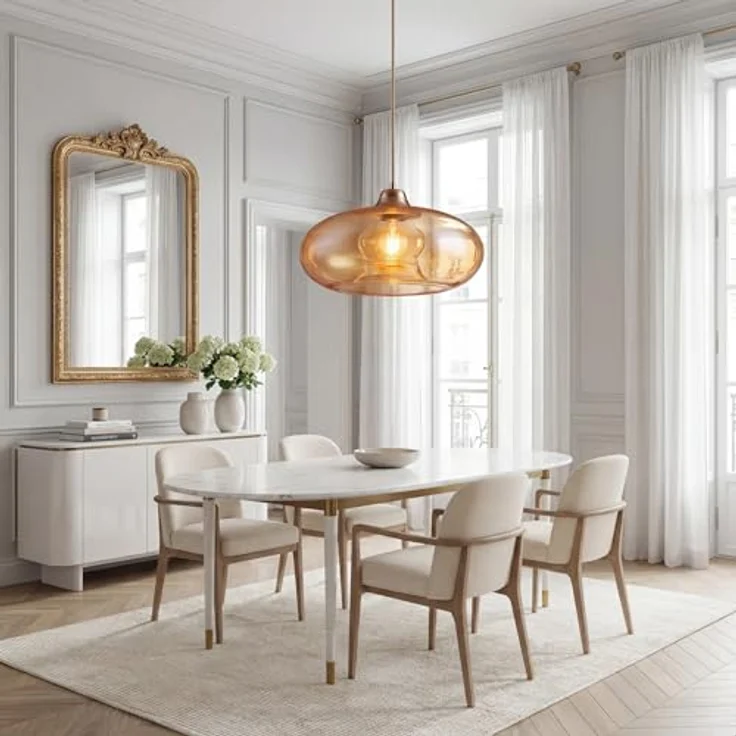 Pendelleuchte LA BURBUJA Ø40CM – Elegantes Glas in Bernstein für Ihr Zuhause – Bild 9