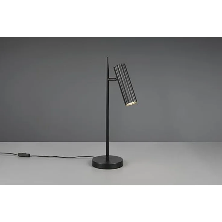 Große Tischlampe SOKA Metall Schwarz mit schwenkbarem Spot, Höhe 50cm – Bild 2
