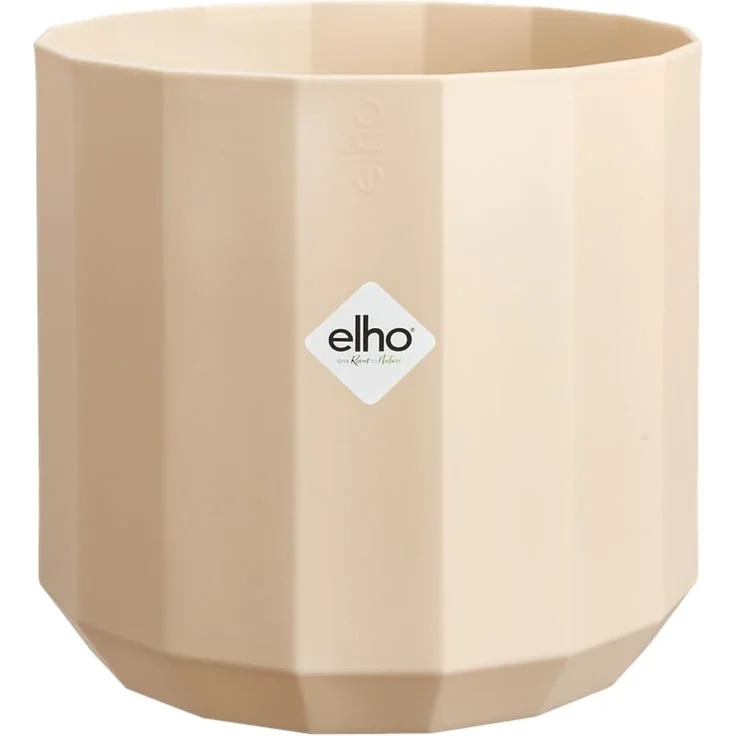 elho Facet rund 30cm Blumentopf - Almond Pink | Ø 29.5 x H 27 cm | Transparenter Glaseffekt | 100 % recycelter Kunststoff