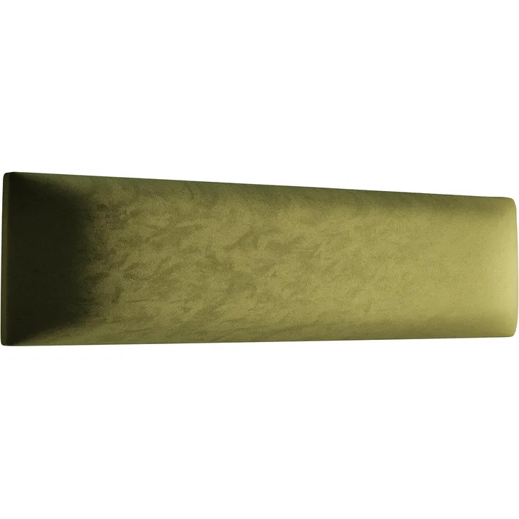 Muralo Samt Wandkissen Stoff Polsterpaneel Schlafzimmer Wohnzimmer Bett Wandpolster Bettkopfteil Lendekissen Modern Luxus Gepolstert Polster Paneel (Olivgrün, 50x15 cm)