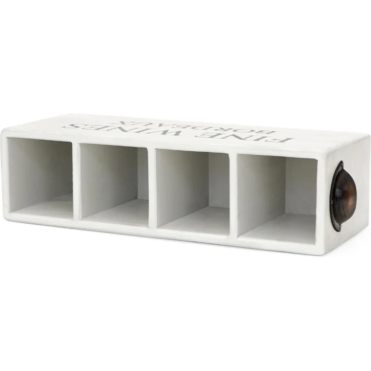 Dekorative Flaschenbox CHATEAU 45cm antik-weiss Mahagony Weinregal Cube Regal – Bild 4