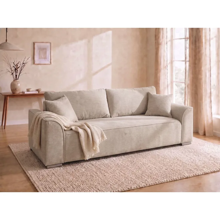 COLLECTION AB Schlafsofa Sara B: 241 cm, Liegefl. 137x195 cm, Bettkasten, optional mit Topper, Schlaffunktion, Couch mit Bonnellfederkern, Gästebettfunktion