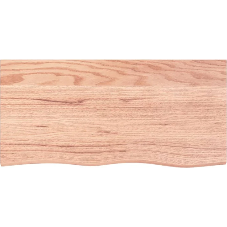 Waschtischplatte mit Halterung Stahl und Massivholz Eiche – Bild 8