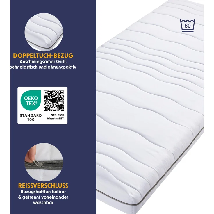 Komfortschaummatratze Matratze Dream Flex, 7-Zonen, 18 cm hoch, Feiner, hygienischer Mikrofaser-Bezug, 180x200 cm – Bild 5