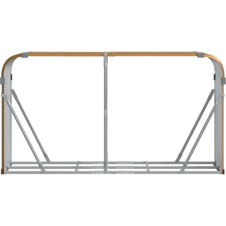 vidaXL Kaminholzunterstand Holzoptik 180x45x100 cm Verzinkter Stahl 364584 – Bild 8