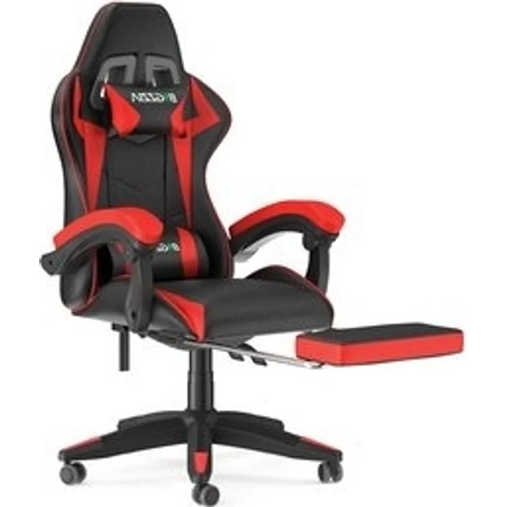 BIGZZIA Bürostuhl Gaming Stuhl mit Fußstütze - Gamer Stühle Ergonomisch mit Lendenkissen, Kopfstütze Gaming Chair Höhenverstellbar Computerstuhl – Bild 6
