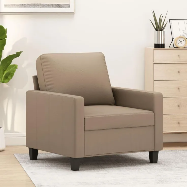 vidaXL Sessel Cappuccino-Braun 60 cm Kunstleder 359131