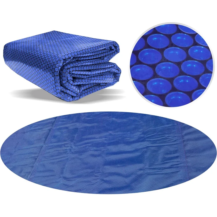 Poolpanda Pool Solarfolie Ø 366 cm Elite rund | 400 my | schwarz/blau | 15 mm Luftblasen – Bild 1