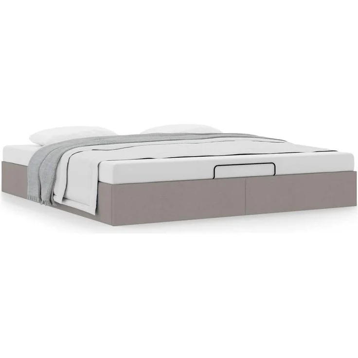vidaXL Ottoman-Bett ohne Matratze Taupe 180x200 cm Stoff 3310900 – Bild 1