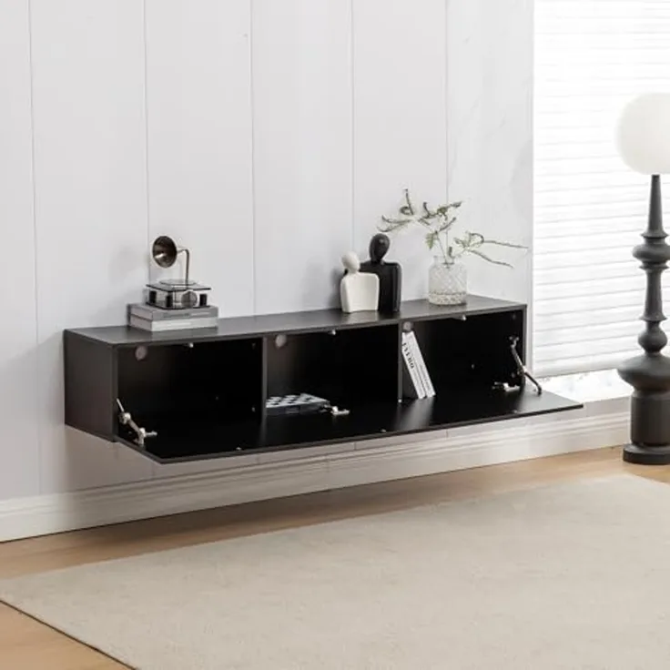 Thanaddo TV-Bank TV Schrank, Lowboard Fernsehschrank TV Schrank Hängend, Breite 160cm,Breite 195cm,Breite 190cm
