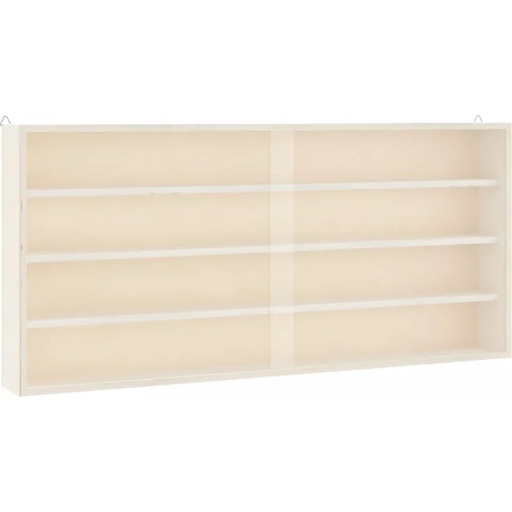 vidaXL Sammlervitrine aus Holz mit Türen 80 x 8,5 x 37 cm 4017387 – Bild 1