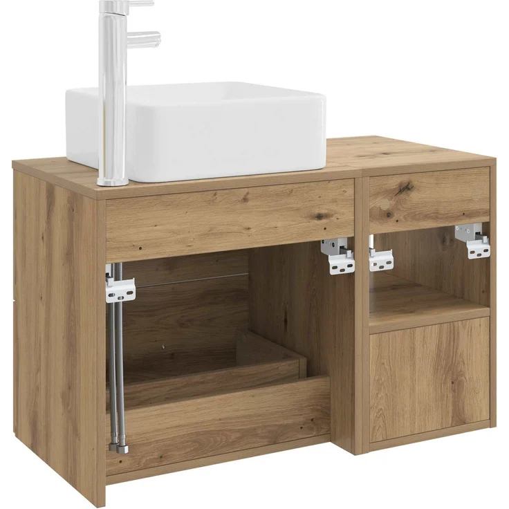 vidaXL Badezimmerschrank-Set 2 stk. Artisan-Eiche 79,5 x 41 x 80 cm 3403887 – Bild 6
