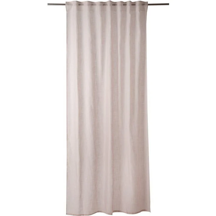 Home4You Vorhang, 140x245 cm, Taupe, Unifarben, (1 St), verdeckte Schlaufen, halbtransparent, Polyester – Bild 1