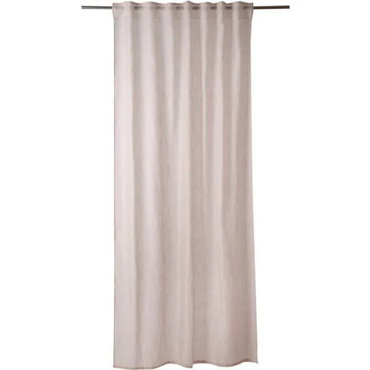 Home4You Vorhang, 140x245 cm, Taupe, Unifarben, (1 St), verdeckte Schlaufen, halbtransparent, Polyester