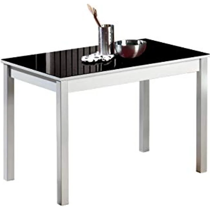 ASTIMESA Küchentisch, Metall, Schwarz, 80 x 40 cm – Bild 1