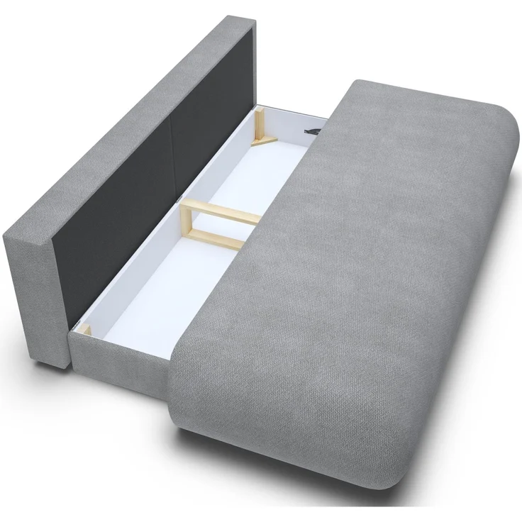 Selsey 'Armone' 3-Sitzer Sofa mit Schlaffunktion, Chenille, Grau – Bild 8