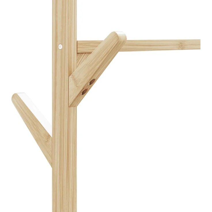 vidaXL Kleiderständer mit Ablagen und Rollen 100x38x175,5 cm Bambus 4008919 – Bild 6