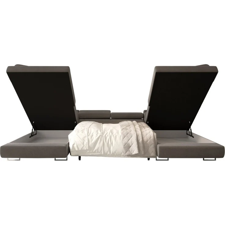 Wohnlandschaft Schlafsofa Sofa CARMELO in Stoff Nova Beige – Bild 2