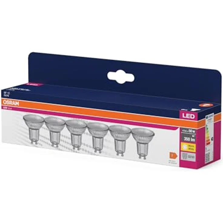 OSRAM LED-Reflektor GU10, 4,3W, warmweiß (2700K), 36° Abstrahlwinkel, 6er-Pack – Bild 4