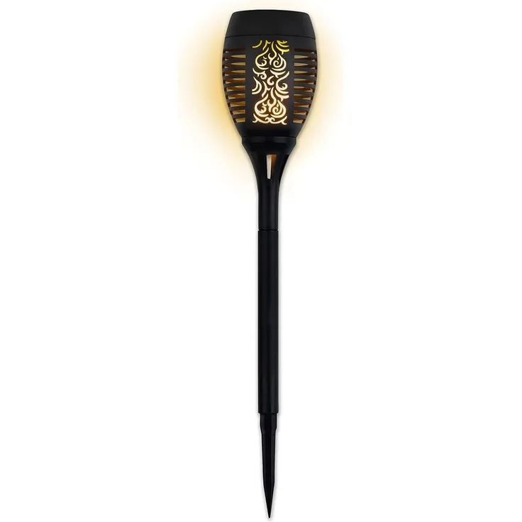 EASYmaxx Solar-Fackel 1,2V schwarz mit LED-Flammeneffekt