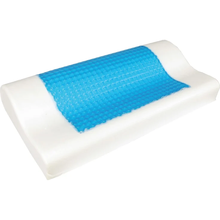 Kopfkissen mit Memory Foam und abnehmbaren Bezug, Nackenkissen mit Gel-Einlage in 60x30cm – Bild 5