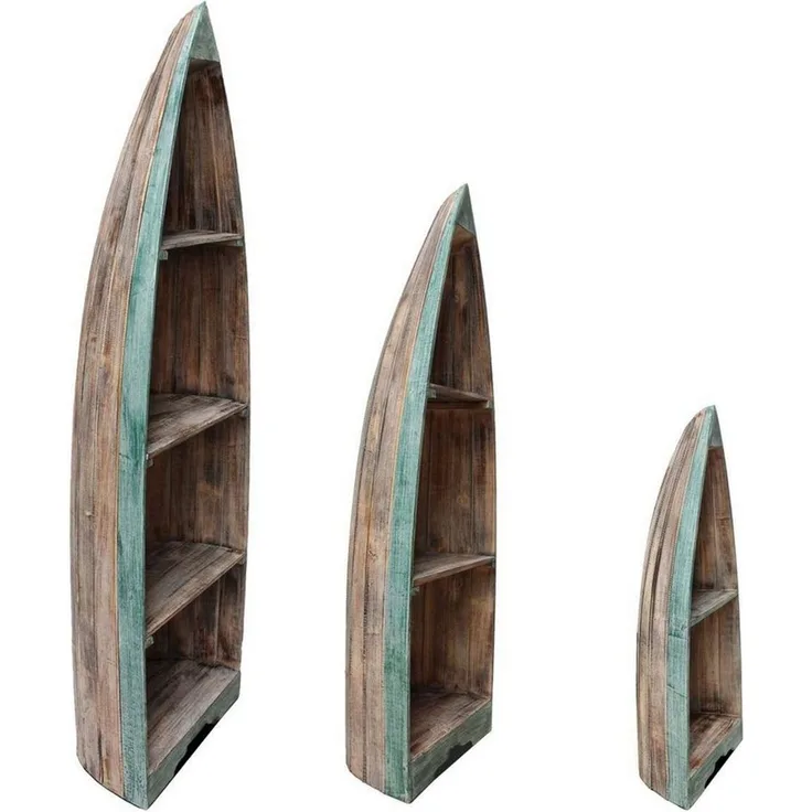 Oriental Galerie Standregal Bootsregal mittel Nr 6 - braun grün