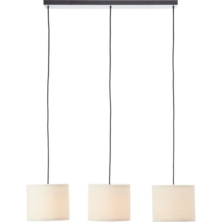 Brilliant Flauschiger Teddystoff Pendelleuchte, 150 x 94 x 23 cm, E27, kürzbar, Textil, beige