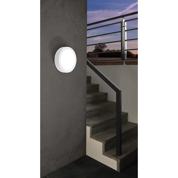 Eglo 96491 LED Outdoor Wand-/Deckenleuchte ARGOLIS weiß Ø22,5cm H:3,5cm IP44 – Bild 2